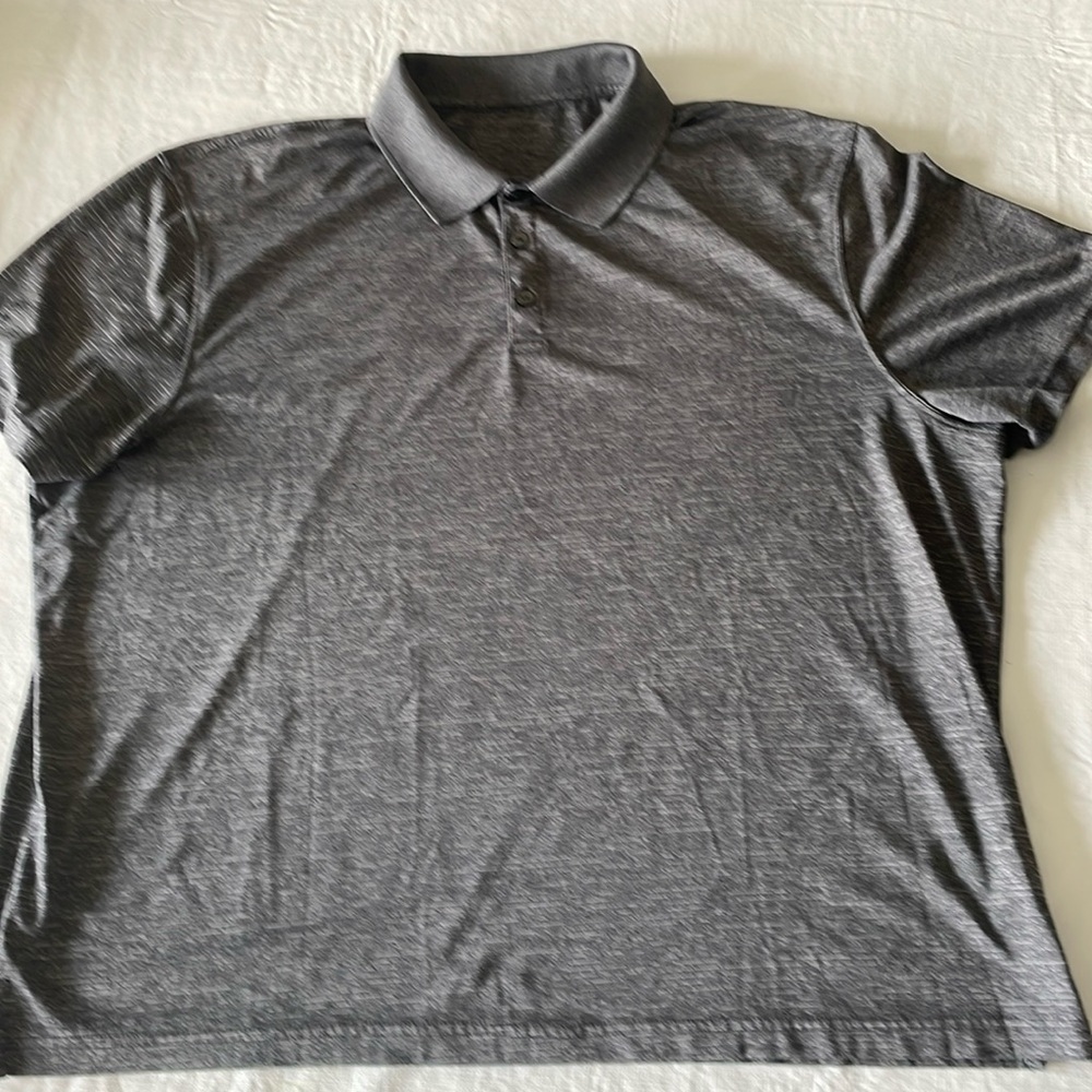 Men’s casual Short Sleeve Collar Shirt - Size XXL Gray